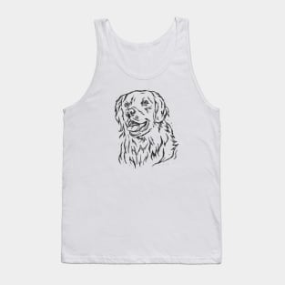 Golden Retriever black and white Tank Top